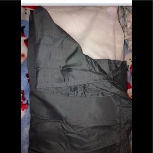 Dark gray bed skirt